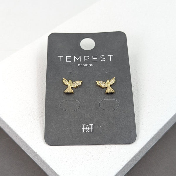 Angel stud earrings