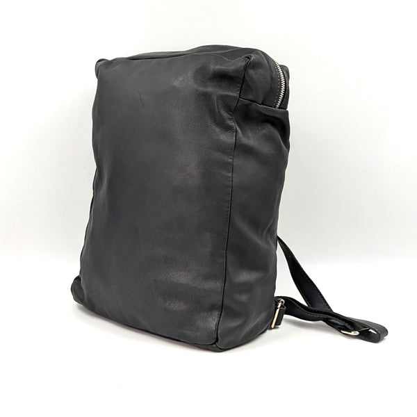 Soft luxe leather vintage wash backpack with hidden back zip compartment