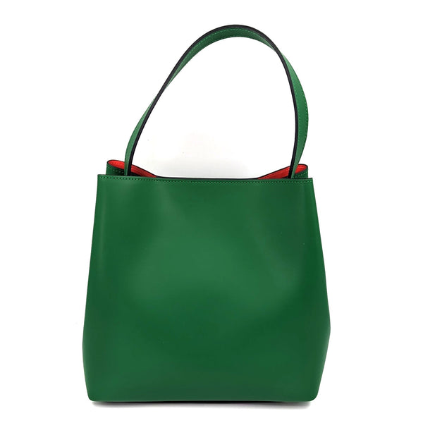 'Louboutin' style luxury leather classic handbag