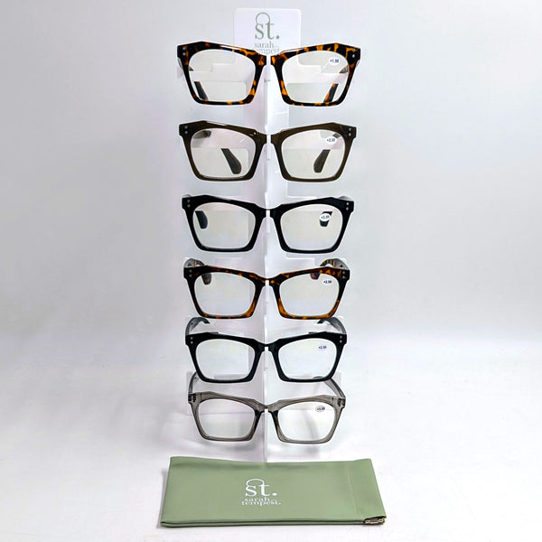 Pack of stylish, lightweight, comfortable reading glasses