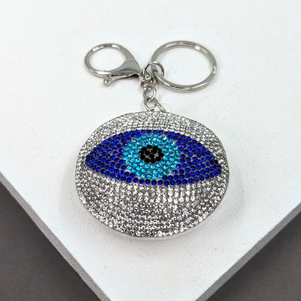 Lucky eye crystal keyring