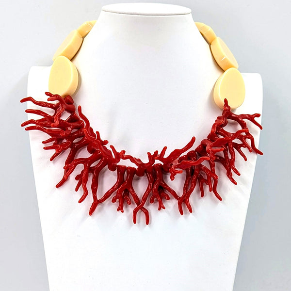 Resin coral necklace