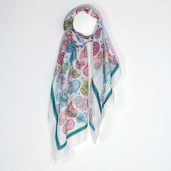 Hand of Hamsa print scarf