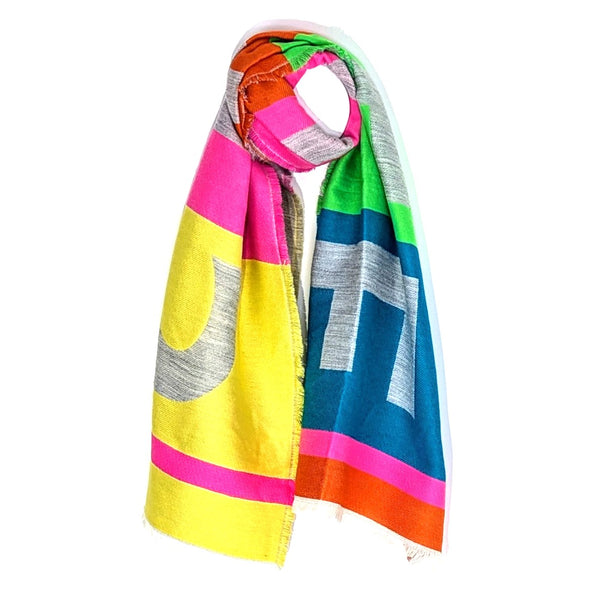 Special and substantial warm neon scarf