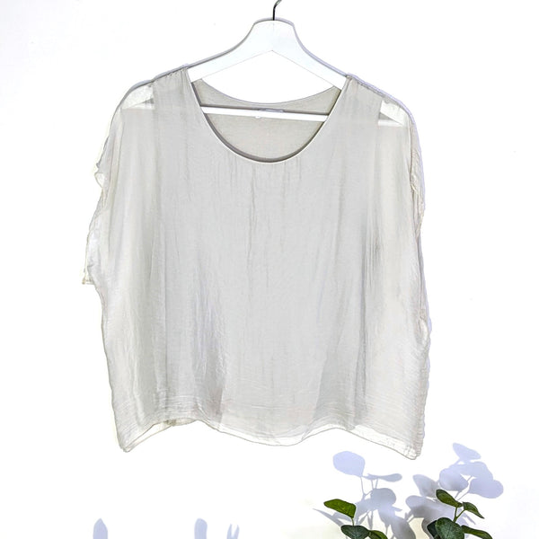 Boxy silk top (S-M)