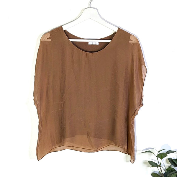 Boxy silk top (S-M)