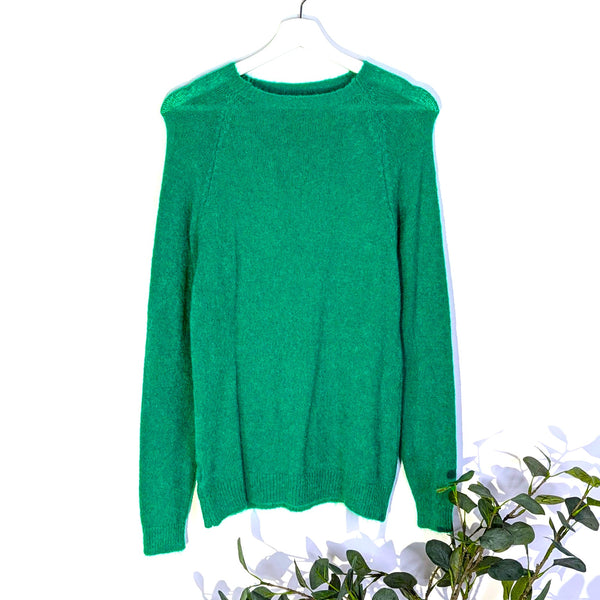 Classic mohair mix jumper with ribbed neckline