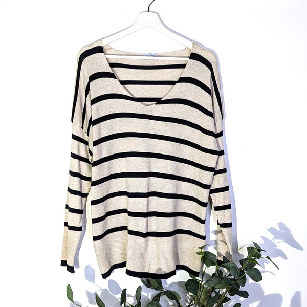 Polymide mix soft stripy jumper