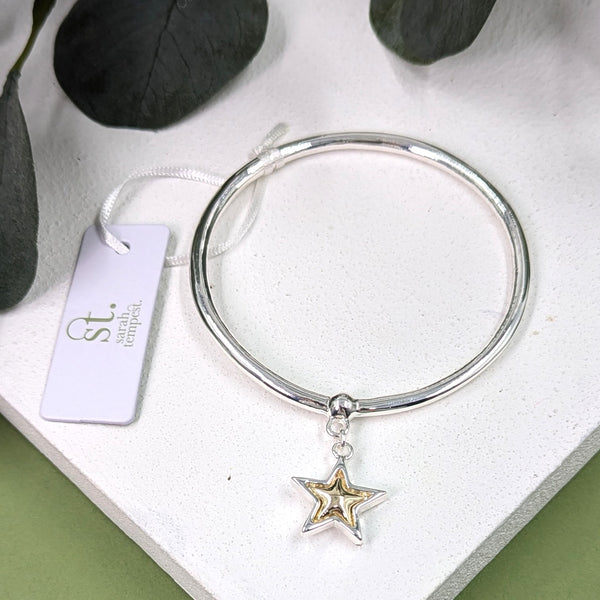 Bangle with star inlay