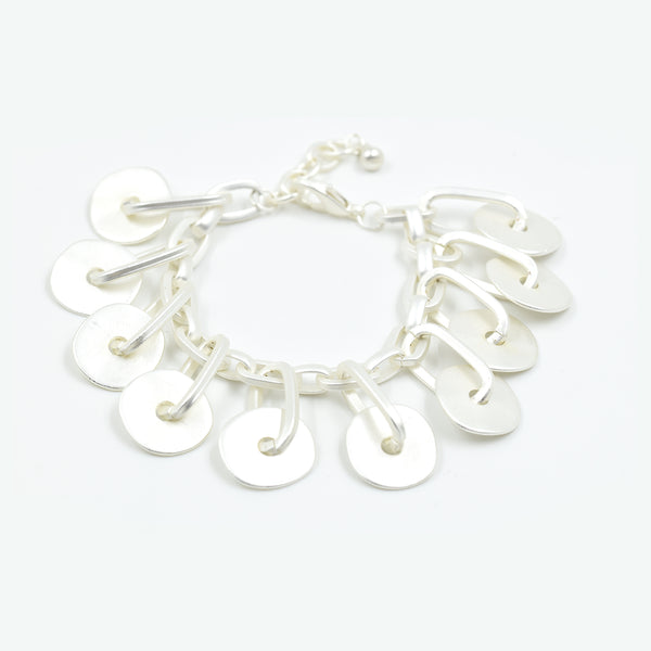 Contemporary charm style chain bracelet