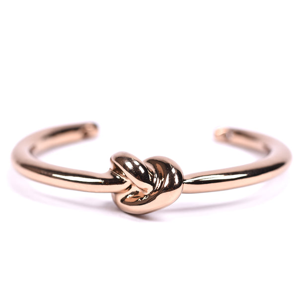 Simple open bangle with knot detail