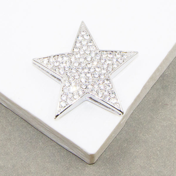 Crystal star brooch