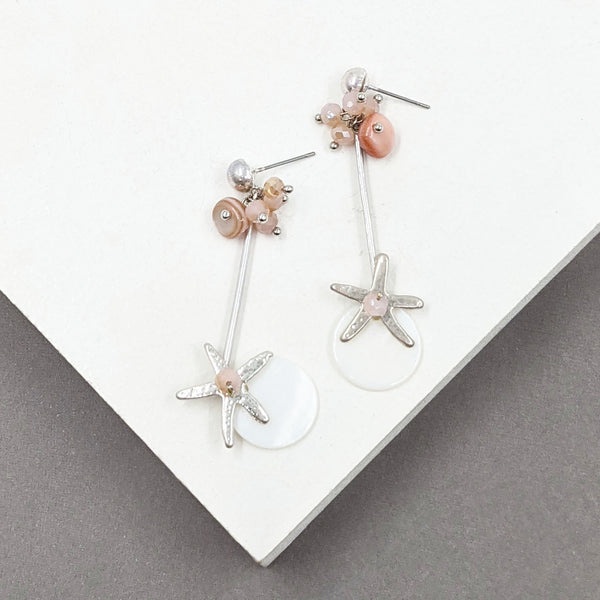 Little starfish dangle earrings