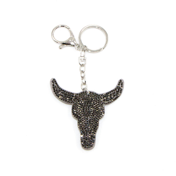 Buffalo figure head shaped key ring