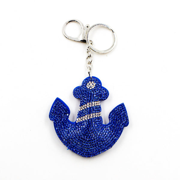 Crystal anchor key ring