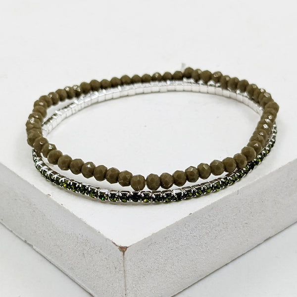 Delicate stretchy bracelet (2 pieces in one pack)