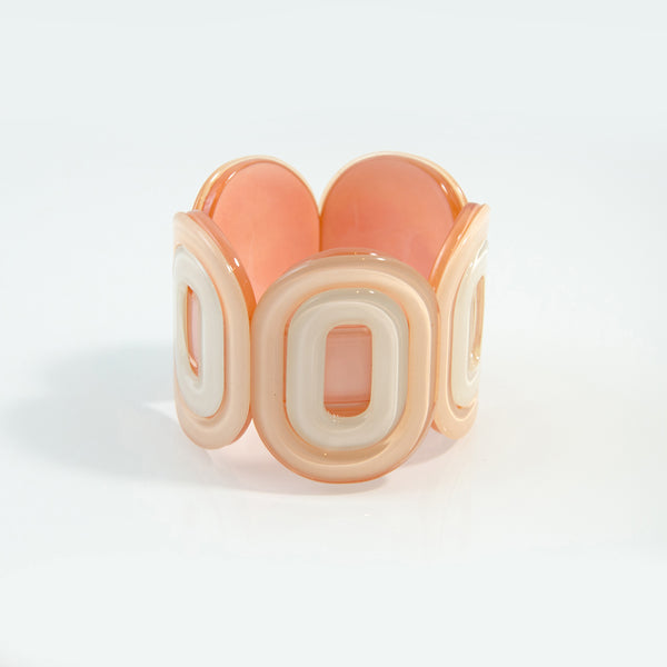 Chunky oval cut out stretchy bracelet