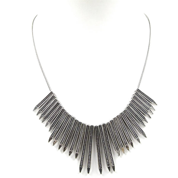 Contemporary mini angled bars on short necklace