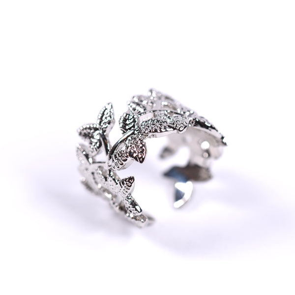 Open leaf ring