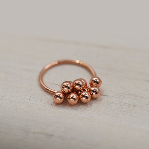 Delicate ball cluster ring