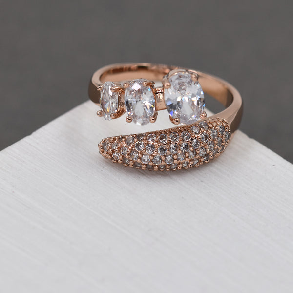 Open CZ crystal ring