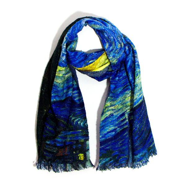 Digital print Van Gogh 'Starry Night' fine art shawl