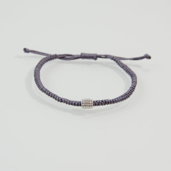 Friendship bracelet with cubic zirconia bead component