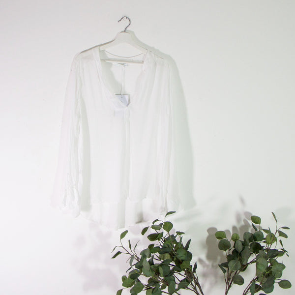 Semi sheer simple casual shirt