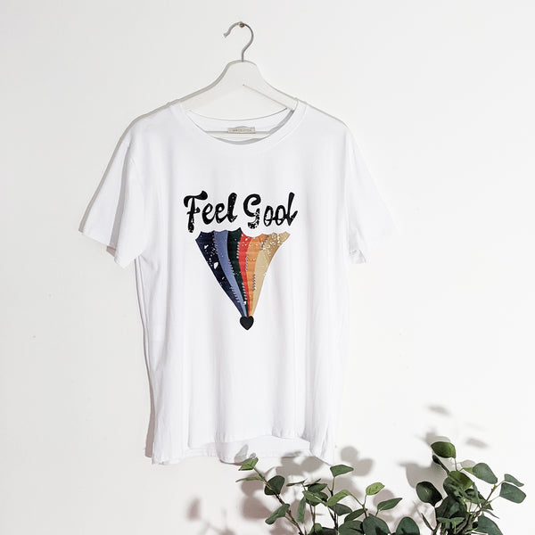 Feel Good' print T-shirt (M)