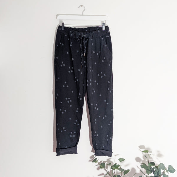 Star print super stretch trousers (M-L)