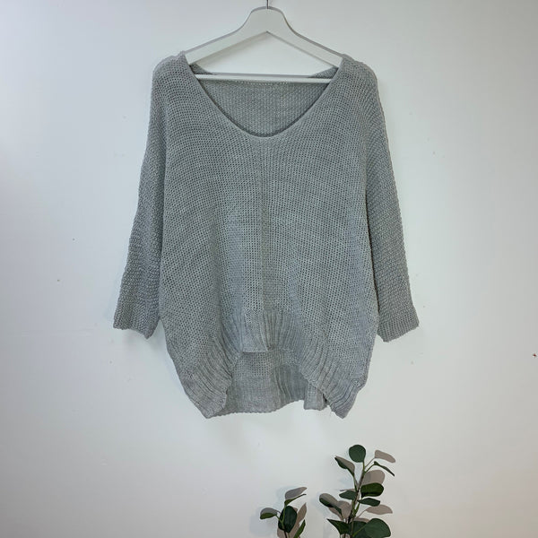 Free sized basic acrylic V neck jumper