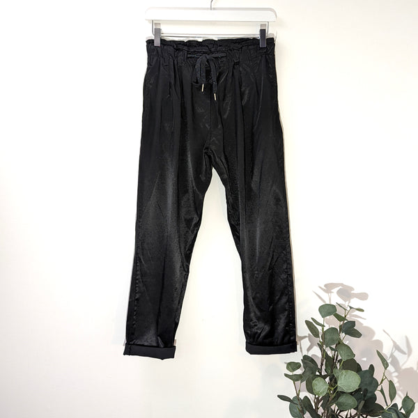 Satin touch casual trousers (M)