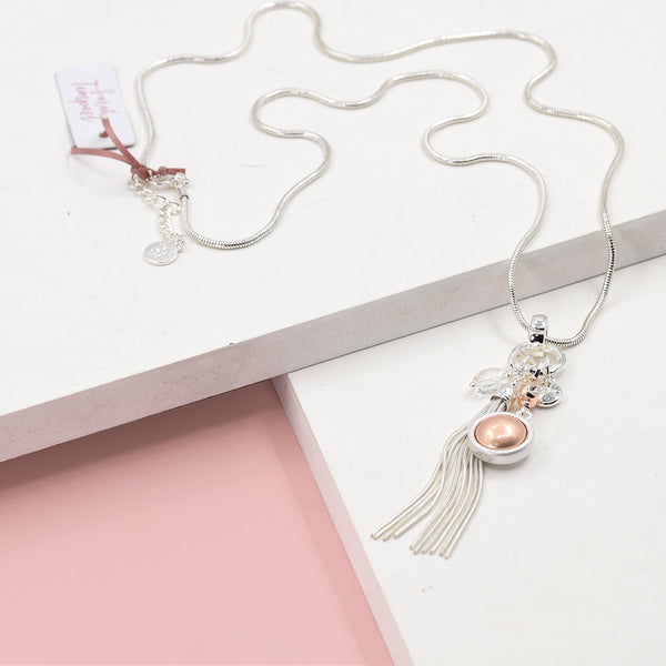 Multi pendant long necklace