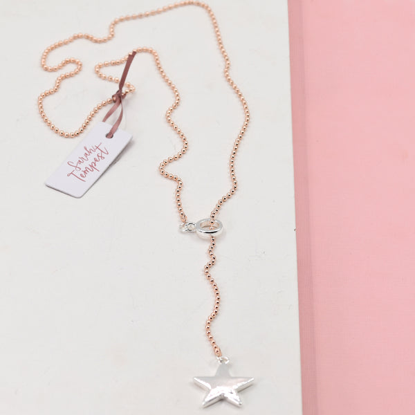 Star pendant Yshaped necklace