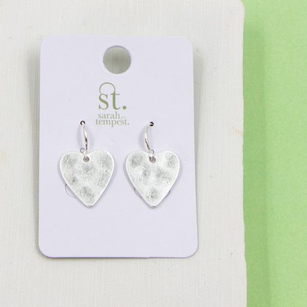 Substantial simple heart earrings