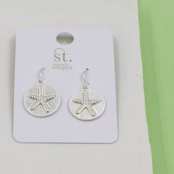 Starfish imprint earrings