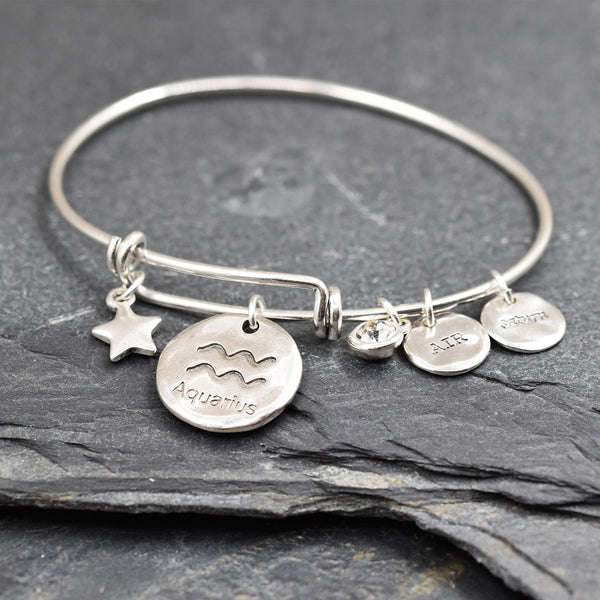 Adjustable Aquarius  Bangle