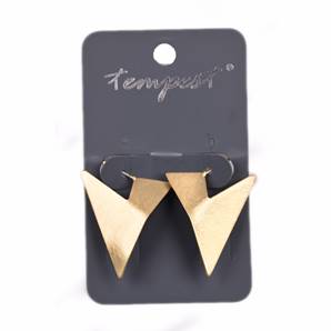 Geometric statement earrings with scratch finish