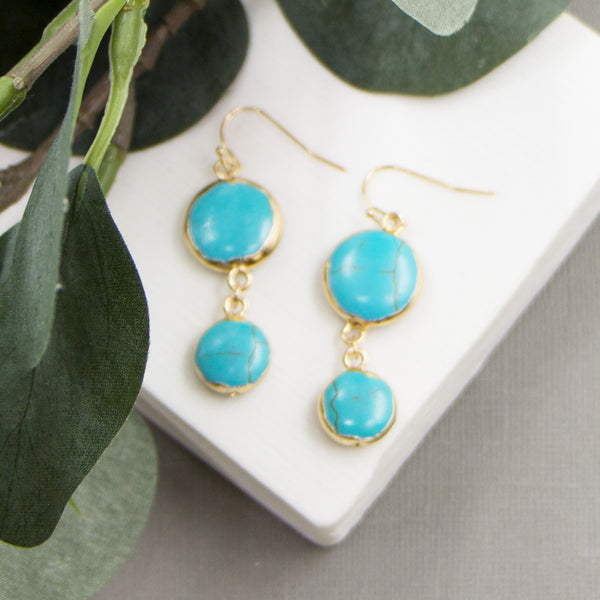 Turquoise dangly earrings