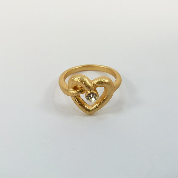 Twisted heart ring