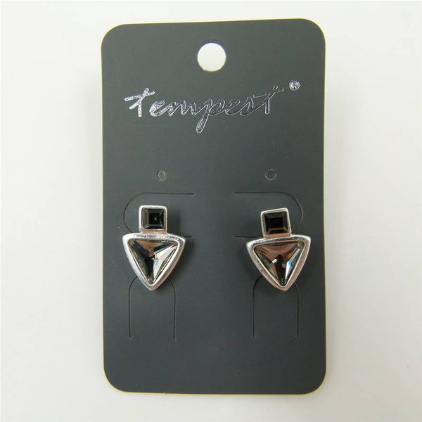 Triangle crystal earrings