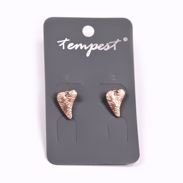 Stylised heart earrings