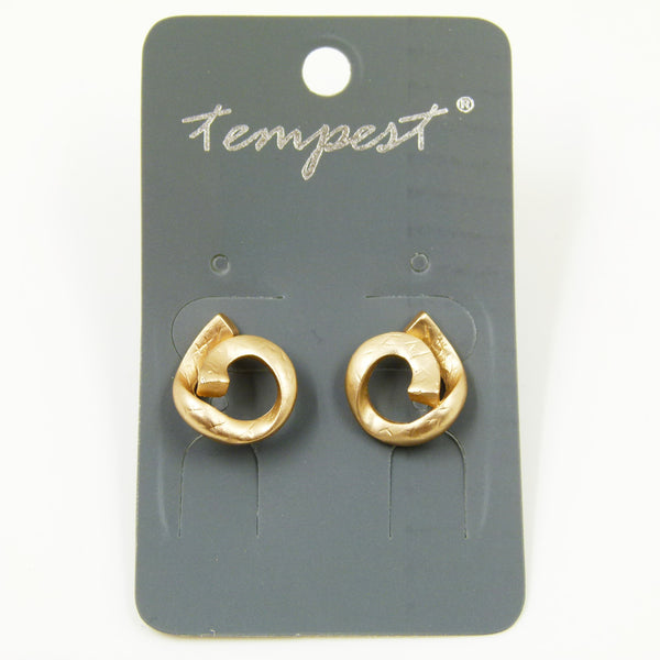 Organic swirl stud earrings