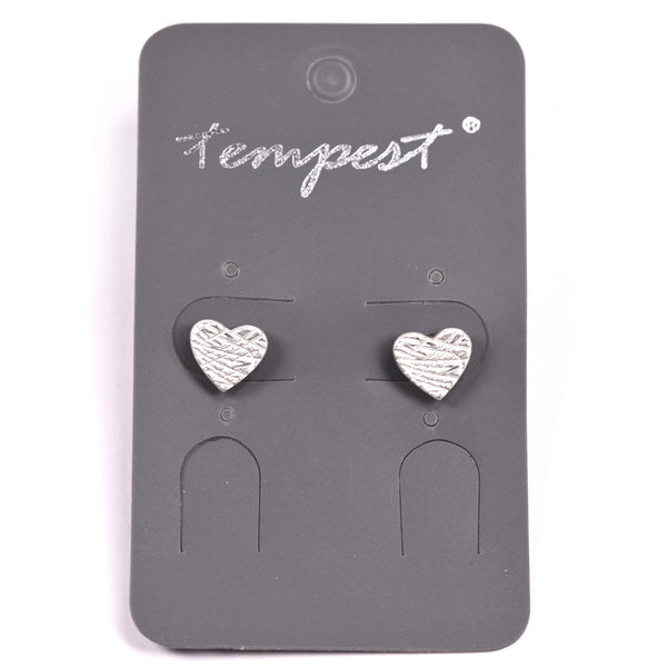 Little patterned heart stud earrings