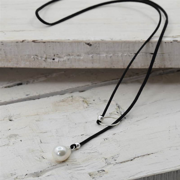 Choker drop necklace with high quality shell pearl drop