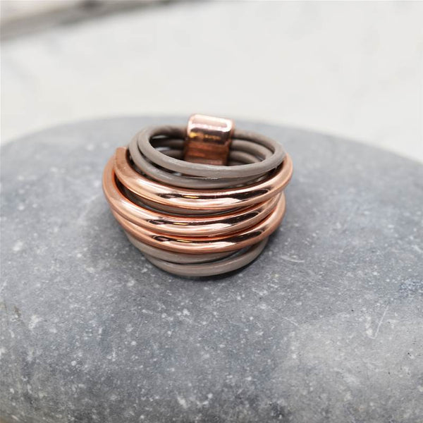 Multi tube leather ring