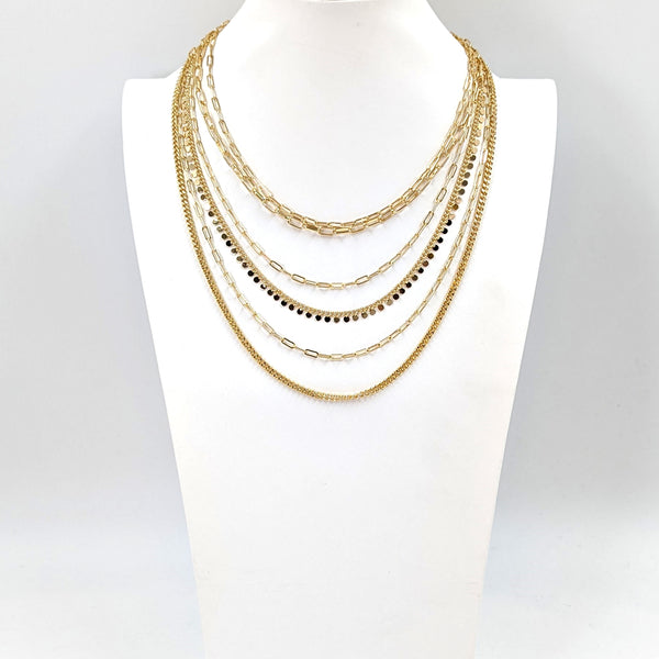 Multi layer chain necklace