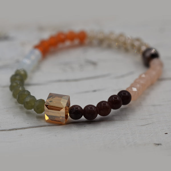 Luxury semi precious beaded bracelet