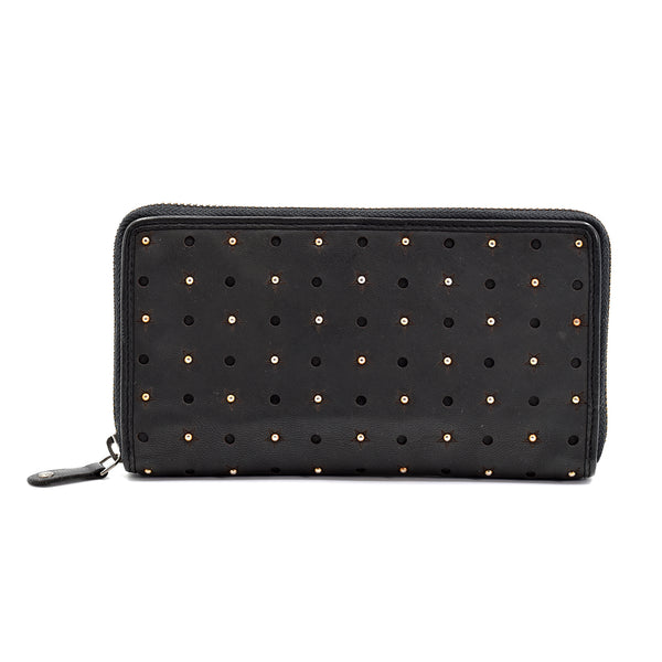 Real leather star and stud purse