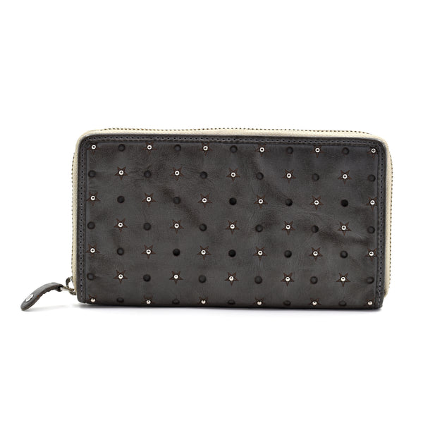 Real leather star and stud purse